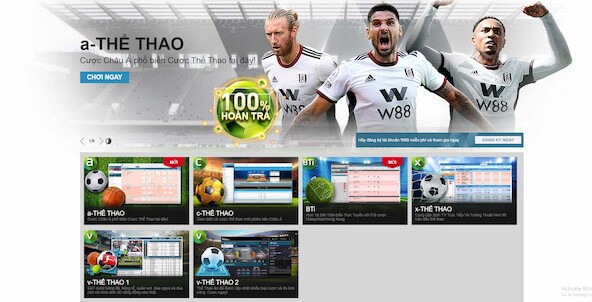 Kho game đặc sắc có thể trải nghiệm sau khi lập tài khoản w88